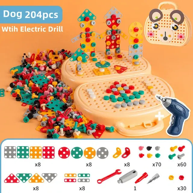 Children Electric Drill Toolbox Driller Games - The Little Big Store