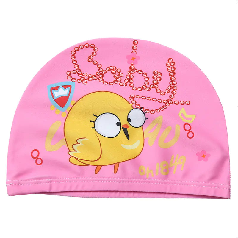 "🐬 AquaBuddies™ Swim Cap – 🧒💦 Comfy Fit for Short & Long Hair | Cute Cartoon Fun! 🎨 "