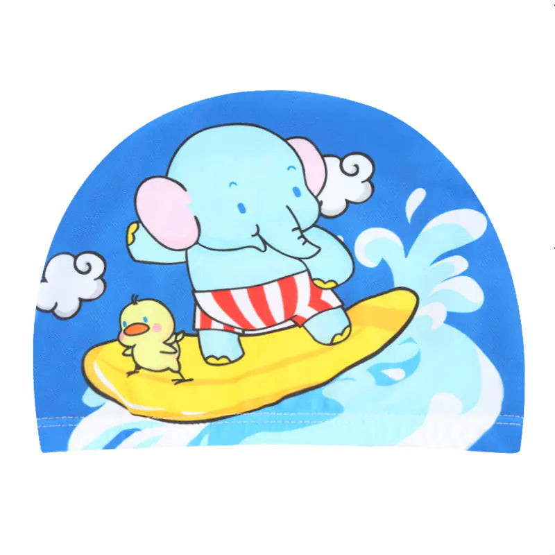 "🐬 AquaBuddies™ Swim Cap – 🧒💦 Comfy Fit for Short & Long Hair | Cute Cartoon Fun! 🎨 "