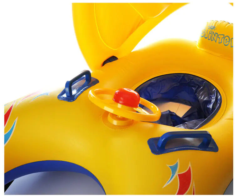 π¨βπ©βπ§βπ¦βοΈ DuoFloatβ’ SunSafe Swim Ring β Fun & Shade for You and Your Little One! π¦π