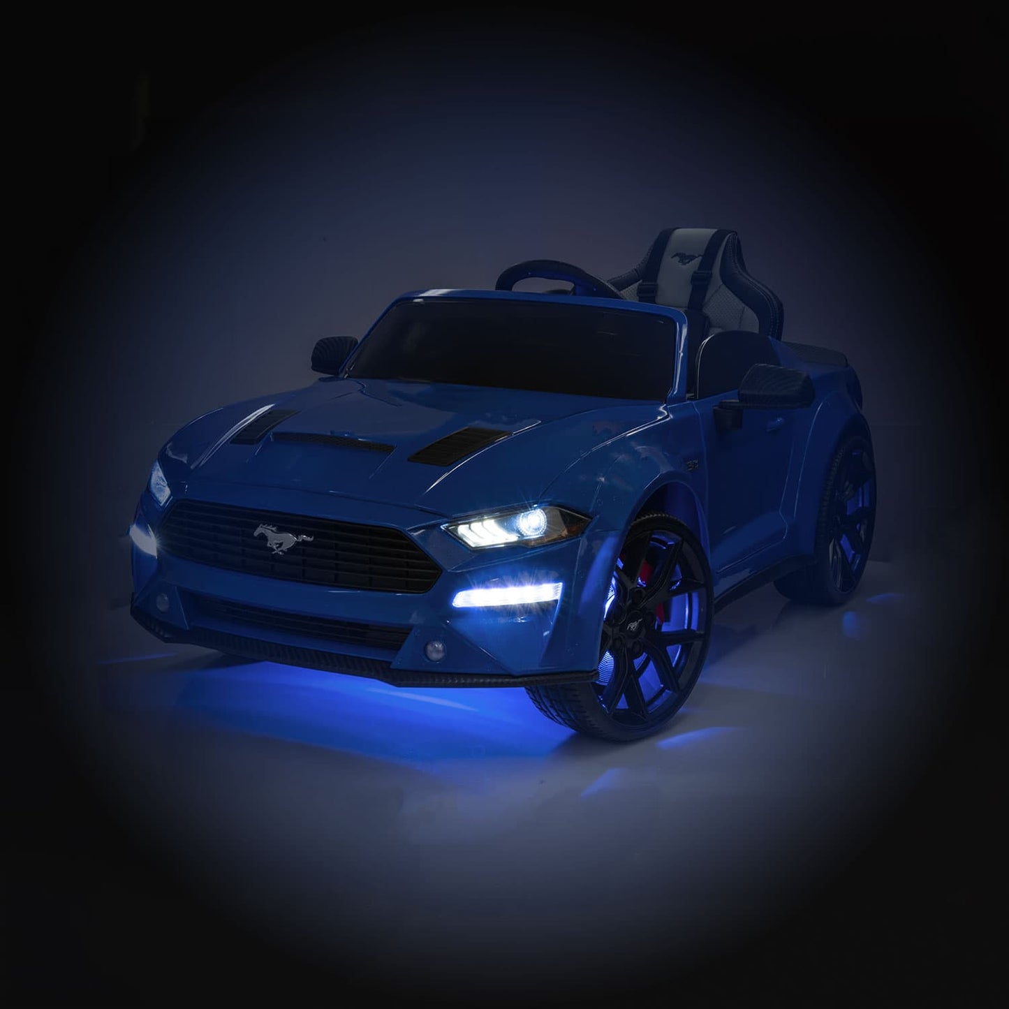 Ford Mustang GT Custom Edition 24V Kids Ride-On Car with R/C Parental Remote | Black - The Little Big Store
