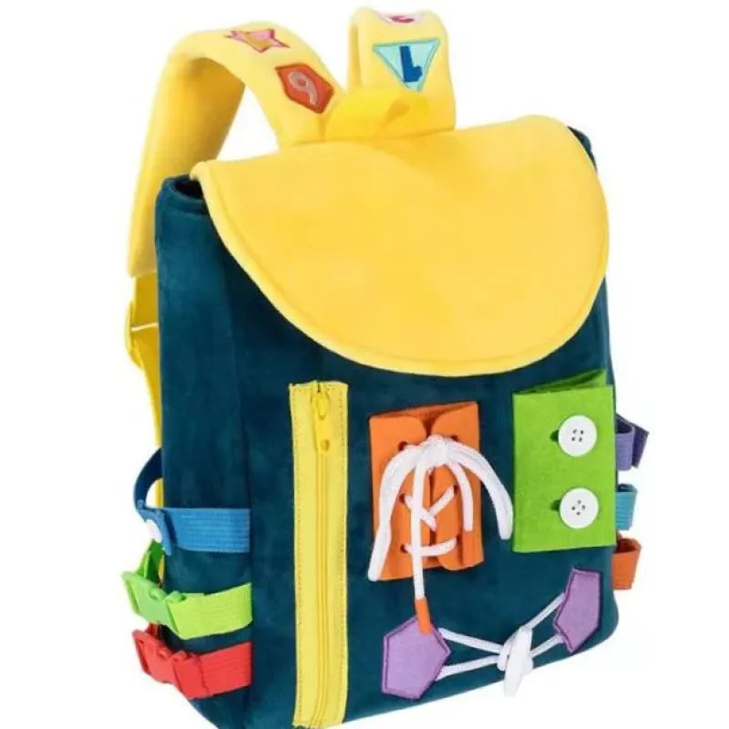 SkillMaster Toddler Busy Board Backpack – Buckles & Learning Activity Set for Life Skills - The Little Big Store