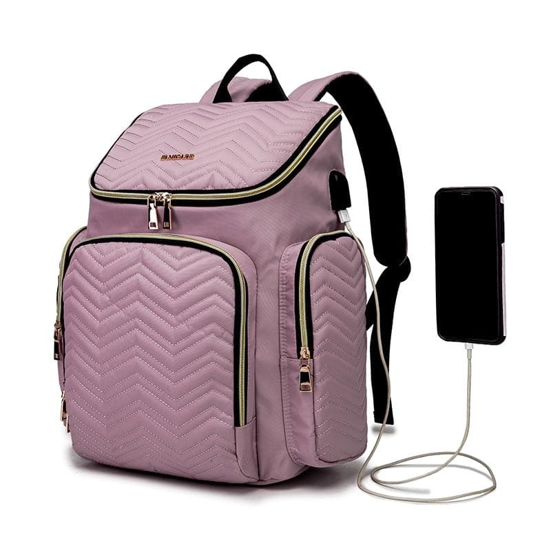 Smart Mom's Travel Companion: Large Capacity Baby Diaper Bag for On-the-Go Moms!