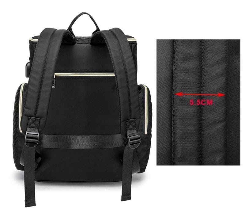 Smart Mom's Travel Companion: Large Capacity Baby Diaper Bag for On-the-Go Moms!