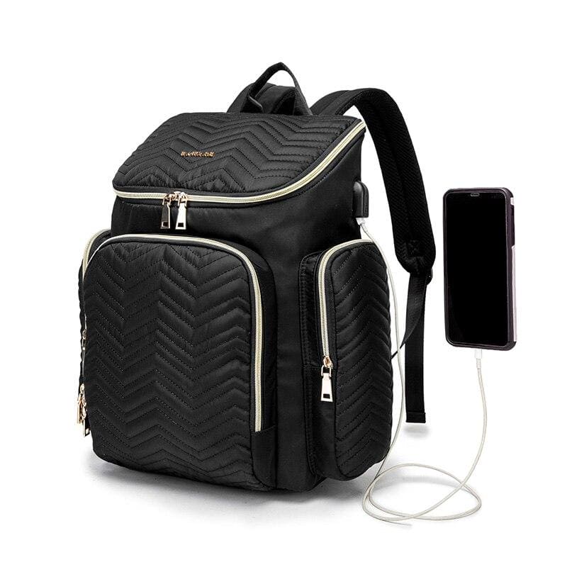Smart Mom's Travel Companion: Large Capacity Baby Diaper Bag for On-the-Go Moms!