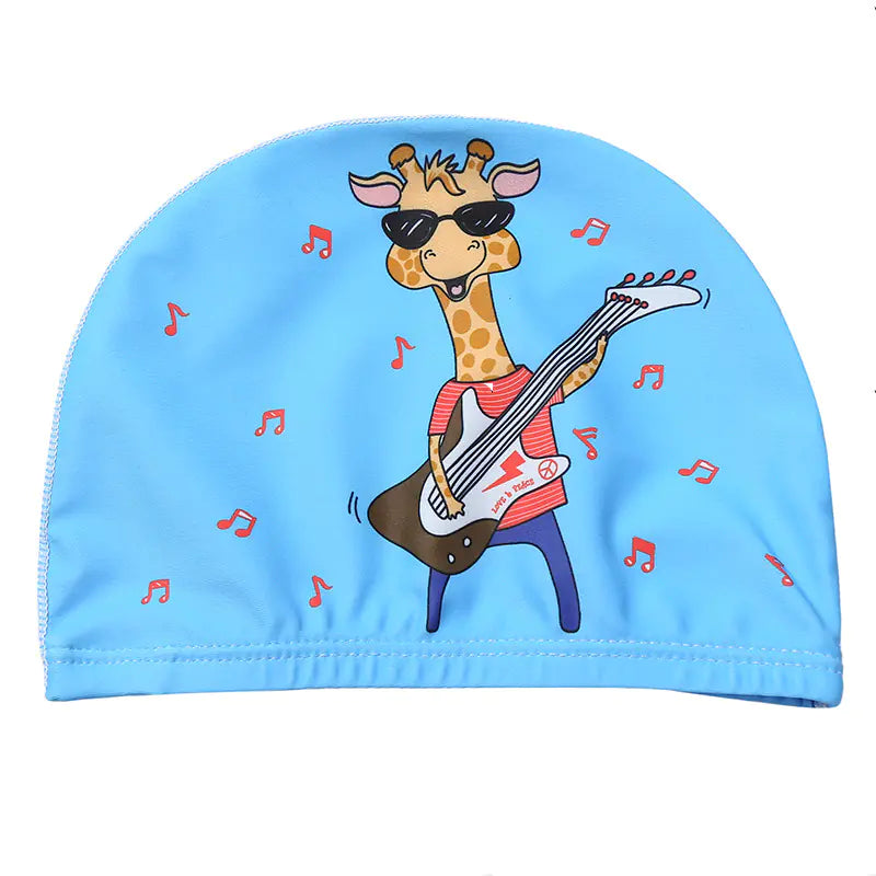 "🐬 AquaBuddies™ Swim Cap – 🧒💦 Comfy Fit for Short & Long Hair | Cute Cartoon Fun! 🎨 "