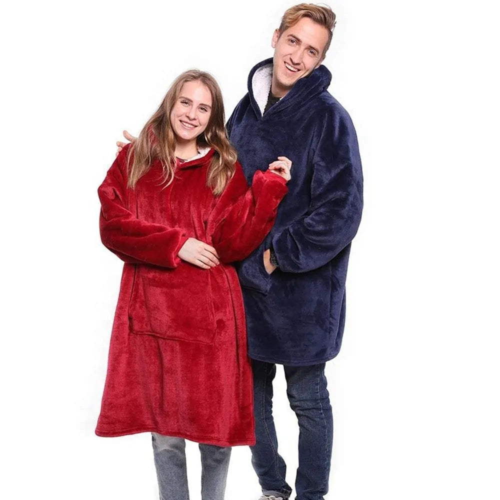 Winter Sherpa Blanket With Sleeves - The Little Big Store