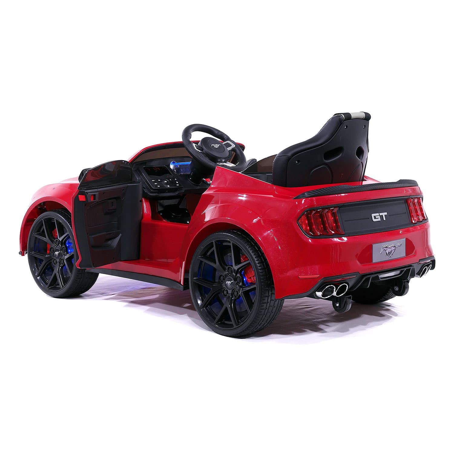 Ford Mustang GT Custom Edition 24V Kids Ride-On Car with R/C Parental Remote | Cherry Red - The Little Big Store