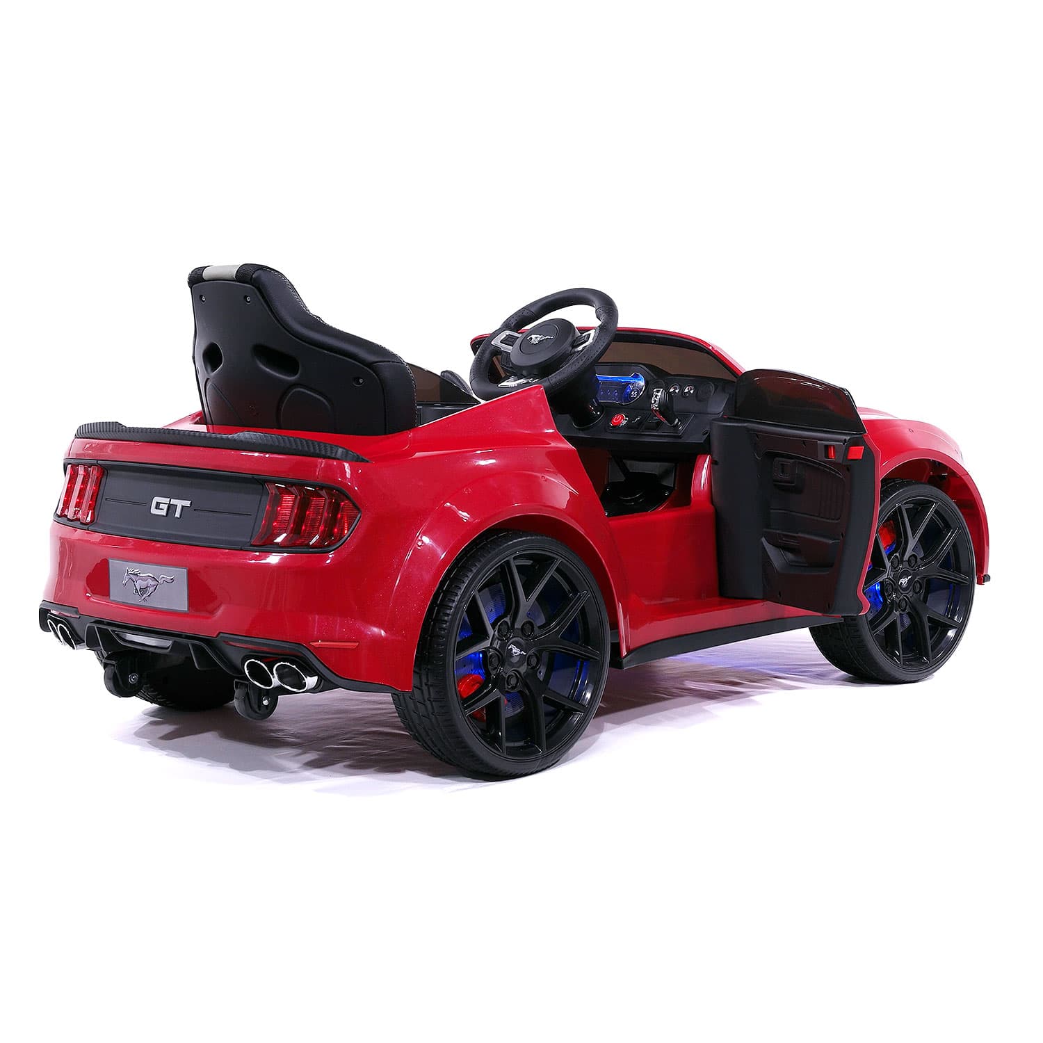 Ford Mustang GT Custom Edition 24V Kids Ride-On Car with R/C Parental Remote | Cherry Red - The Little Big Store