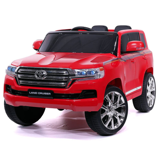 Toyota Land Cruiser 12V Kids Ride-On Car with R/C Parental Remote | Red - The Little Big Store