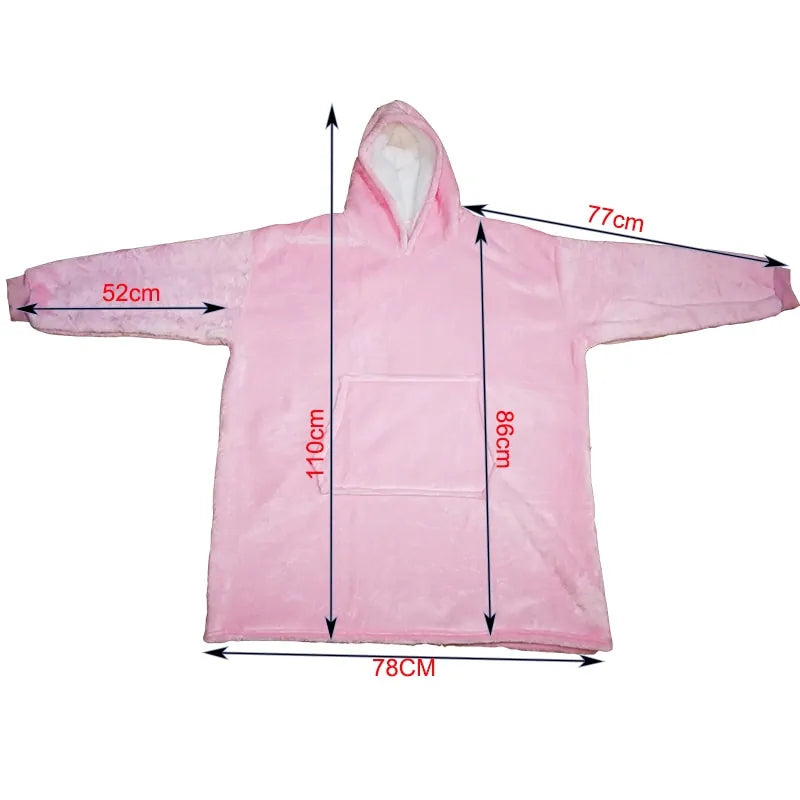 Winter Sherpa Blanket With Sleeves - The Little Big Store