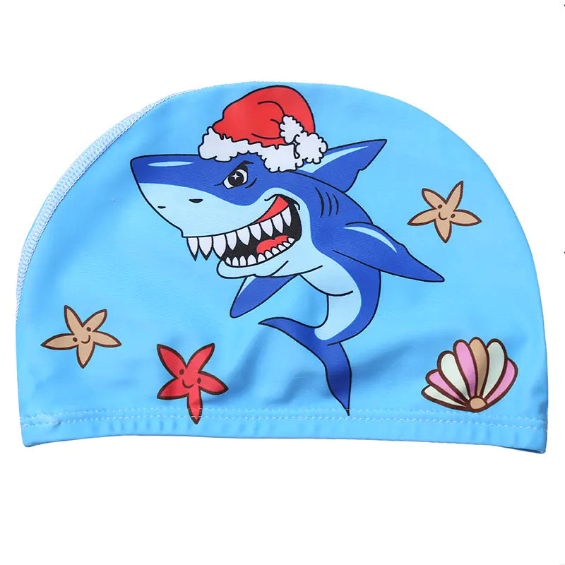 "🐬 AquaBuddies™ Swim Cap – 🧒💦 Comfy Fit for Short & Long Hair | Cute Cartoon Fun! 🎨 "