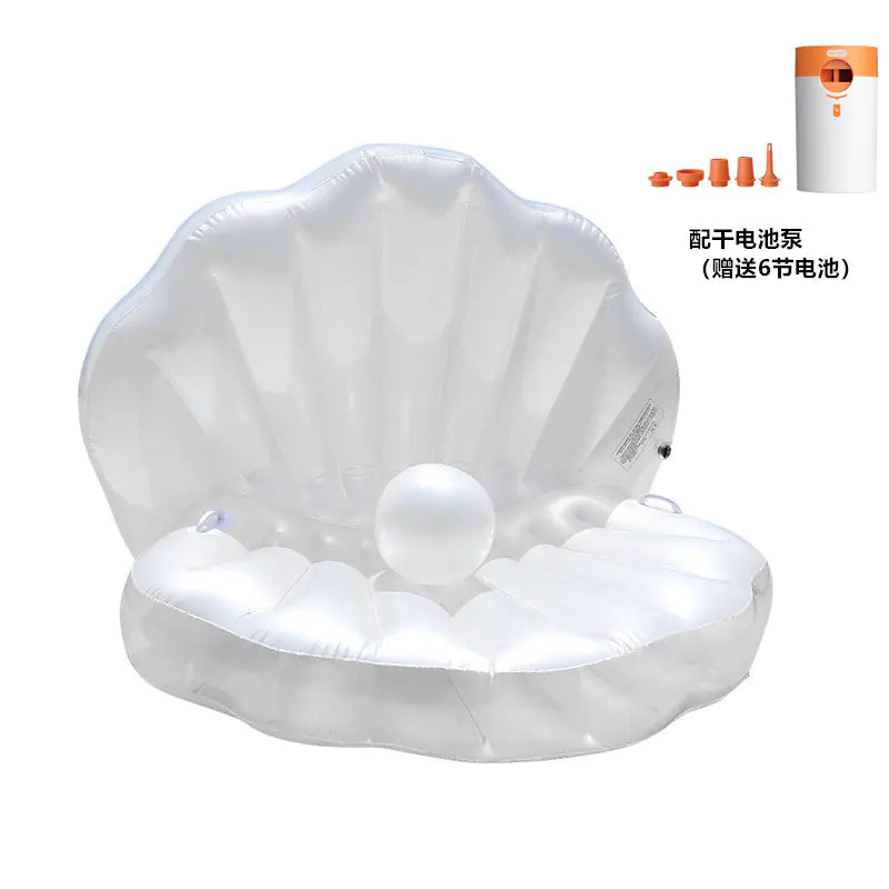 🐚PearlFloat™ Luxe Shell Inflatable – Swim Like a Mermaid!🌊💖