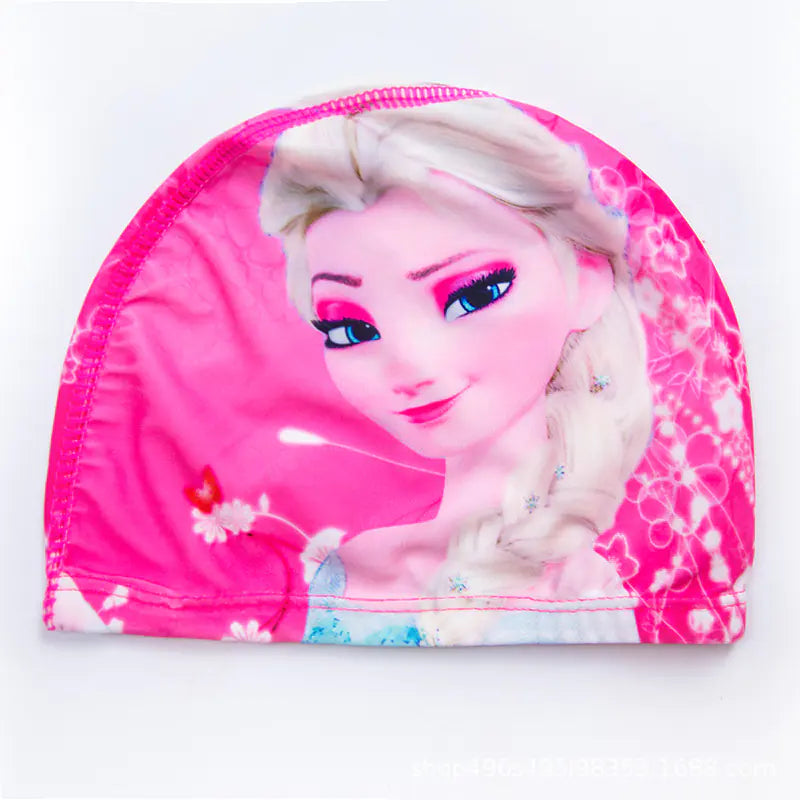 "🐬 AquaBuddies™ Swim Cap – 🧒💦 Comfy Fit for Short & Long Hair | Cute Cartoon Fun! 🎨 "