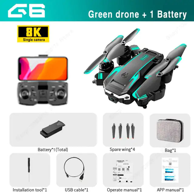 GPS Drone 8k Profesional HD Camera Obstacle Avoidance Aerial Photography Foldable Quadcopter - The Little Big Store