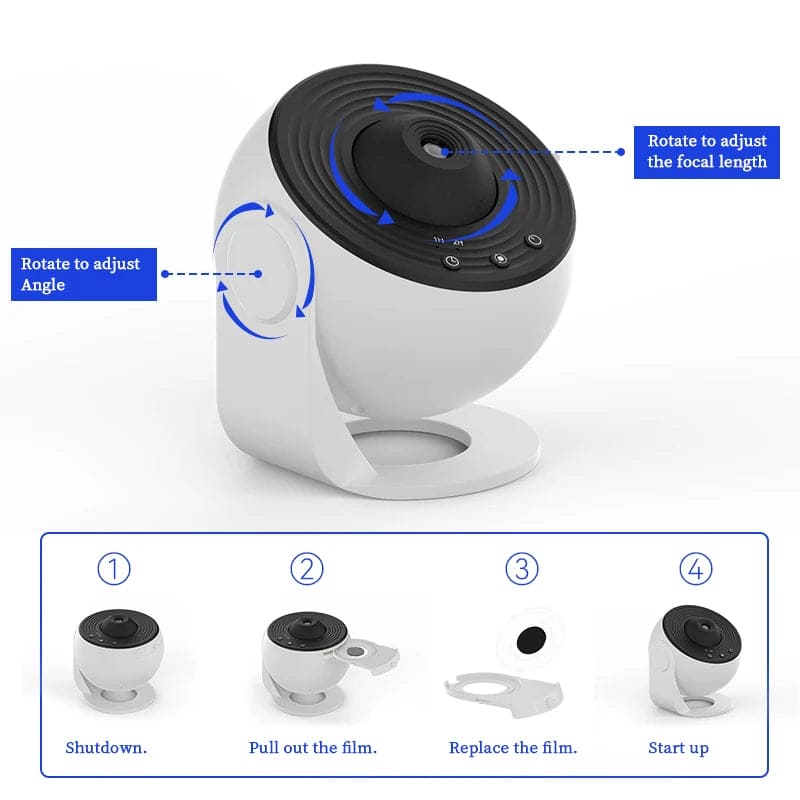 360° Galaxy Projector Night Light