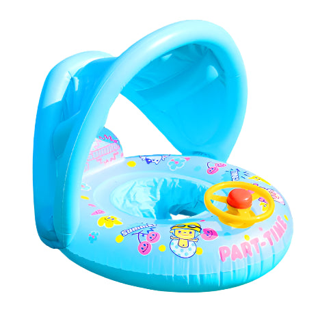 ☀️SplashShade™ Baby Swim Ring – Summer Fun with Sun-Safe Canopy! 🐬🛟