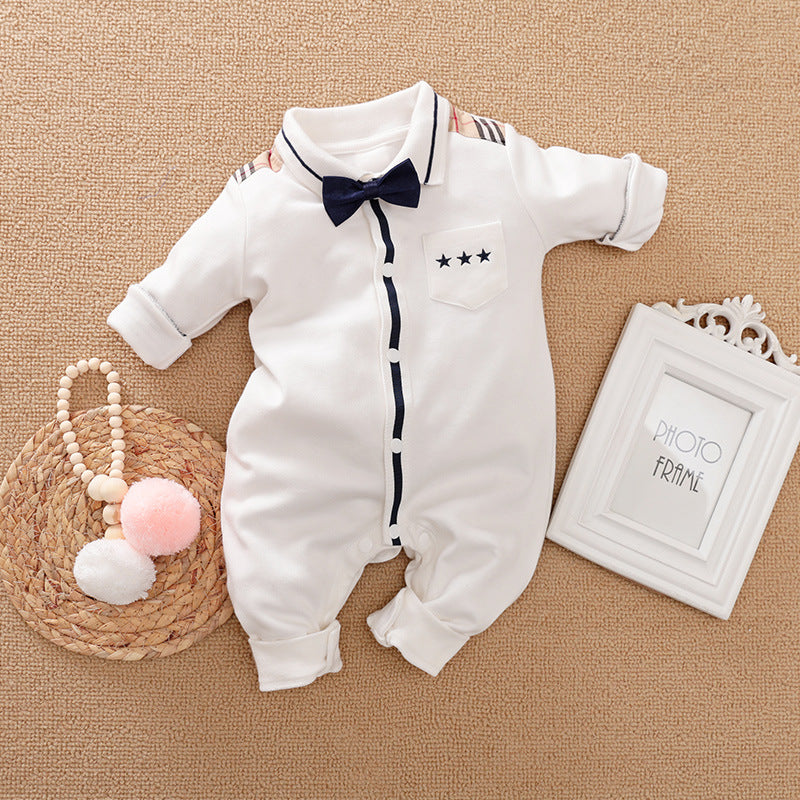 Lil' Gentlemen's Essentials: Classy Long Sleeve Baby Onesies - The Little Big Store