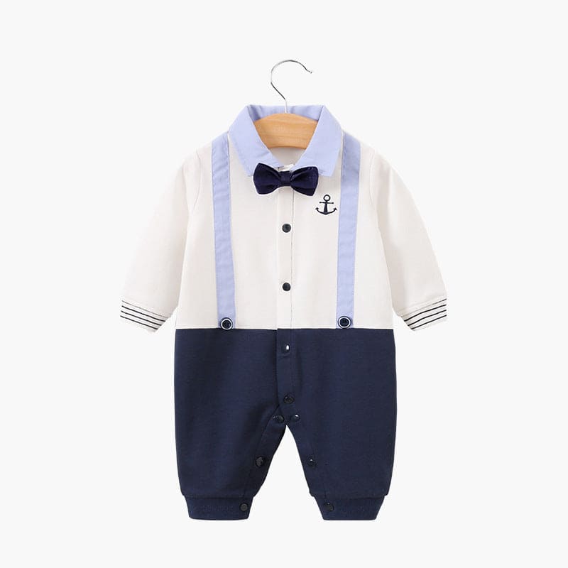 Lil' Gentlemen's Essentials: Classy Long Sleeve Baby Onesies - The Little Big Store