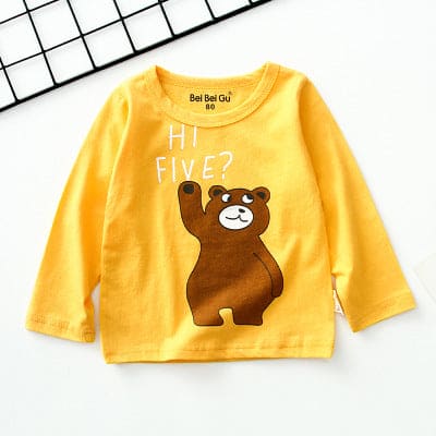 Whimsy Weaves: Cartoon Chronicles in Every Stitch! Children's Long Sleeve Bottoming Shirt – Playful Comfort for Little Dreamers - The Little Big Store