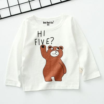 Whimsy Weaves: Cartoon Chronicles in Every Stitch! Children's Long Sleeve Bottoming Shirt – Playful Comfort for Little Dreamers - The Little Big Store