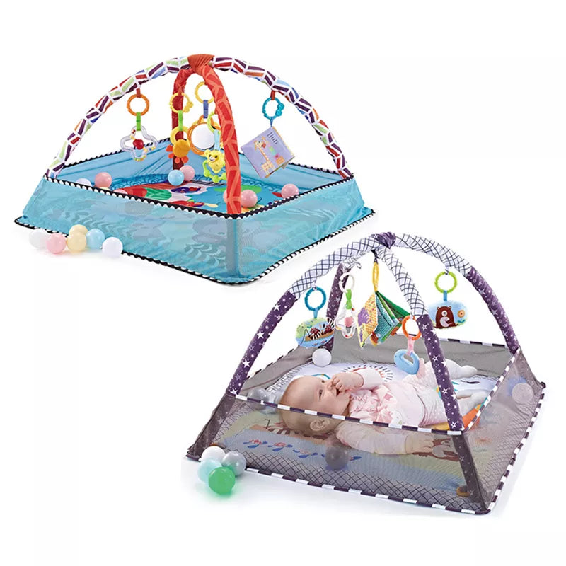 Multifunctional Baby Fitness Frame: Crawling Game Blanket with Educational Mat Fence