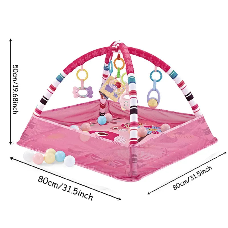 Multifunctional Baby Fitness Frame: Crawling Game Blanket with Educational Mat Fence