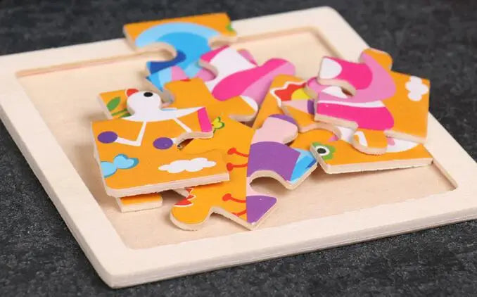 Whimsy Woodworks: Delightful 3D Wooden Puzzles for Kids' Imagination!