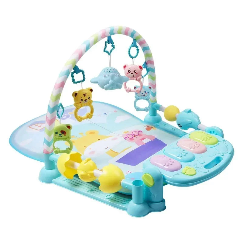 Baby Music Rack Play Mat: Puzzle Carpet with Piano Keyboard, Infant Gym Activity Rug