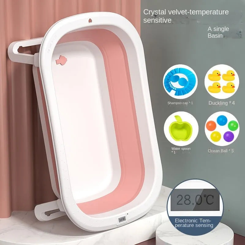 Versatile and Convenient: Children's Folding Bathtub Set! 🛁👶🌟 - The Little Big Store
