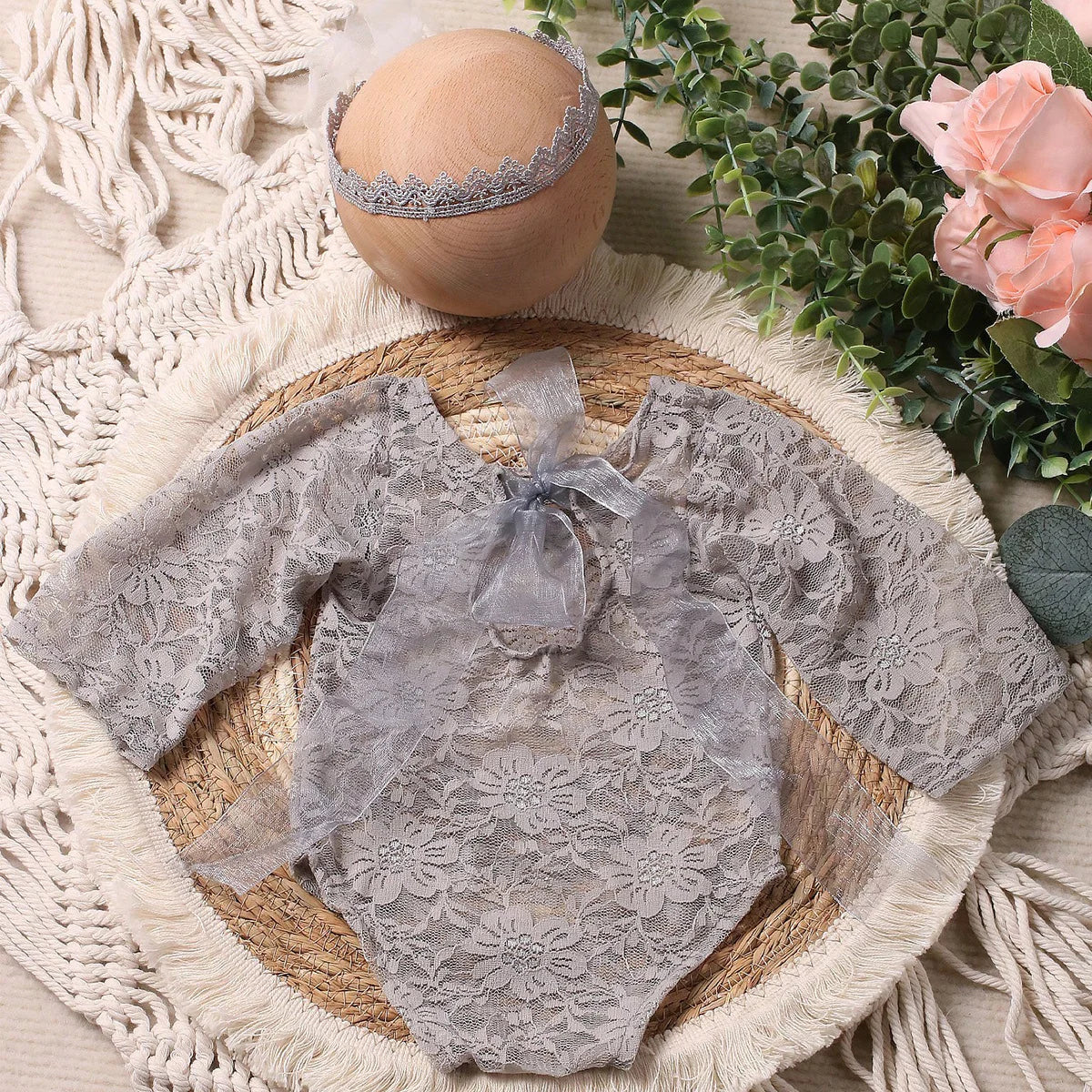 Lacy Little Darling™: Newborn Photography Outfit Set - The Little Big Store