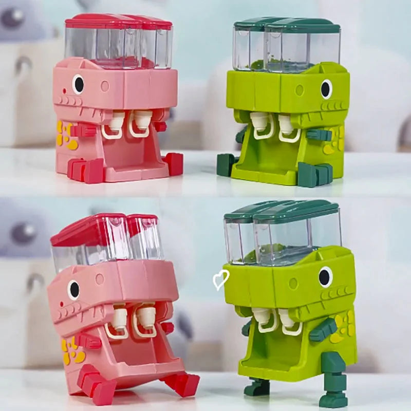 Dino Dual Drink Delight: Kids' Pink and Blue Water Dispenser Toy