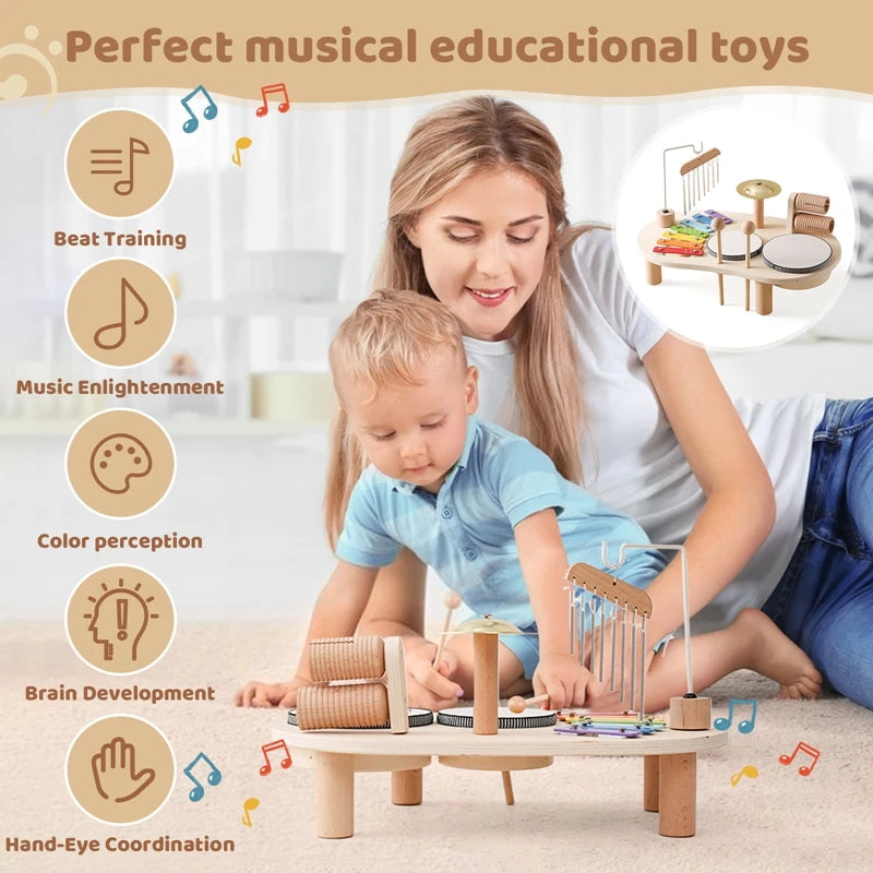 Wooden Bandstand Model Removable Set Mobile Drum