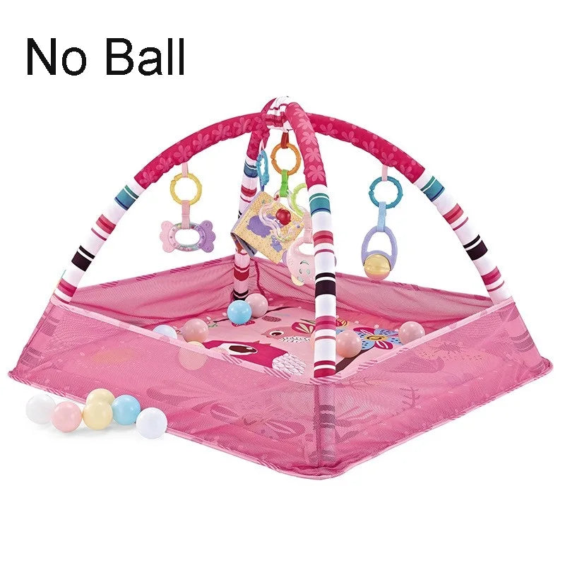 Multifunctional Baby Fitness Frame: Crawling Game Blanket with Educational Mat Fence