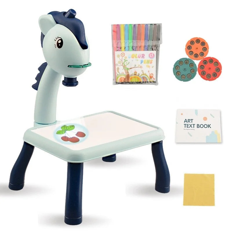 Sparkle & Create: LED Projector Painting Desk - Fun Learning for kids