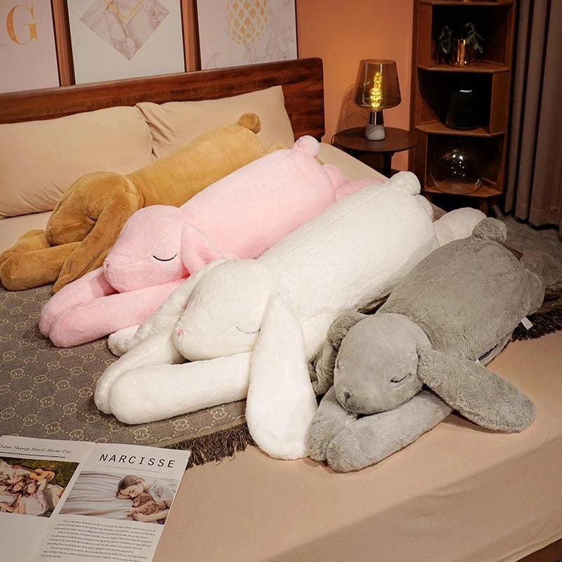 SnuggleBunny™ Extra-Large Plush: The Ultimate Long-Eared Huggable Rabbit Pillow - The Little Big Store