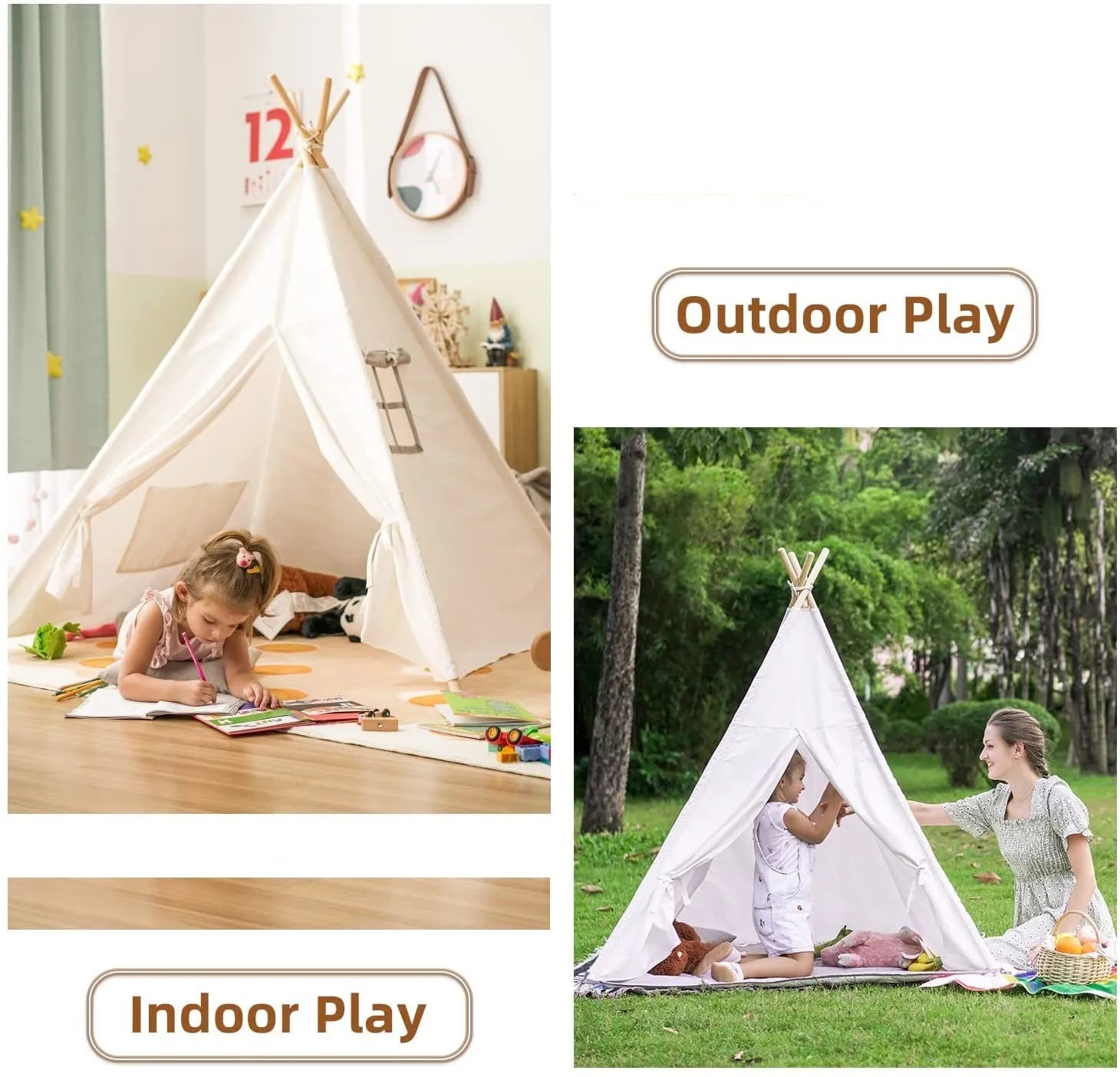 Portable Teepee Playhouse - Indoor Adventure for Kids