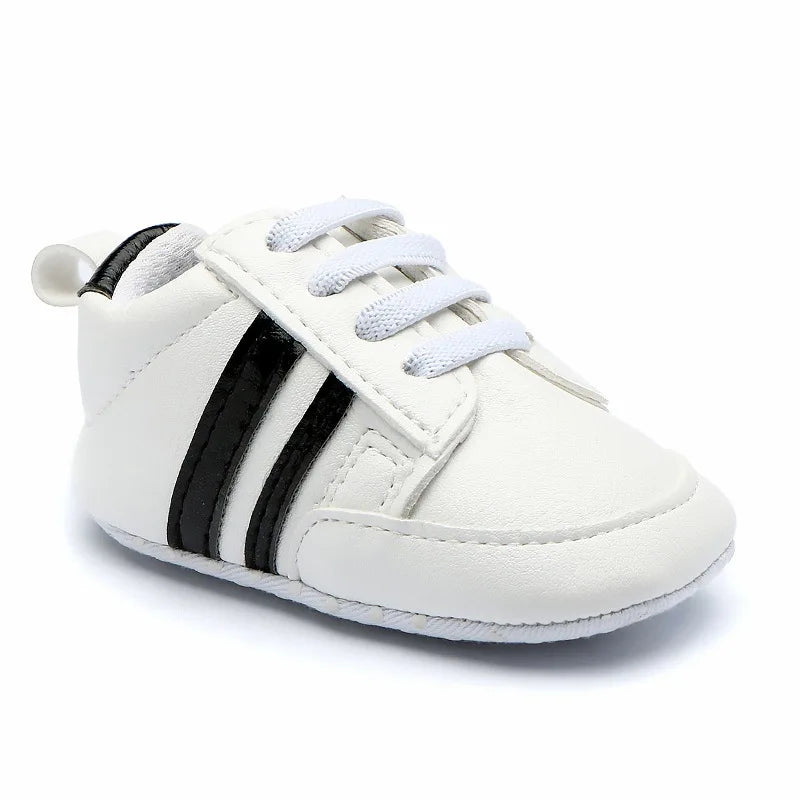 👟✨ Step into Cuteness: Baby Two Striped Sneaker – Stride in Style with Adorable Comfort!" ✨ - The Little Big Store