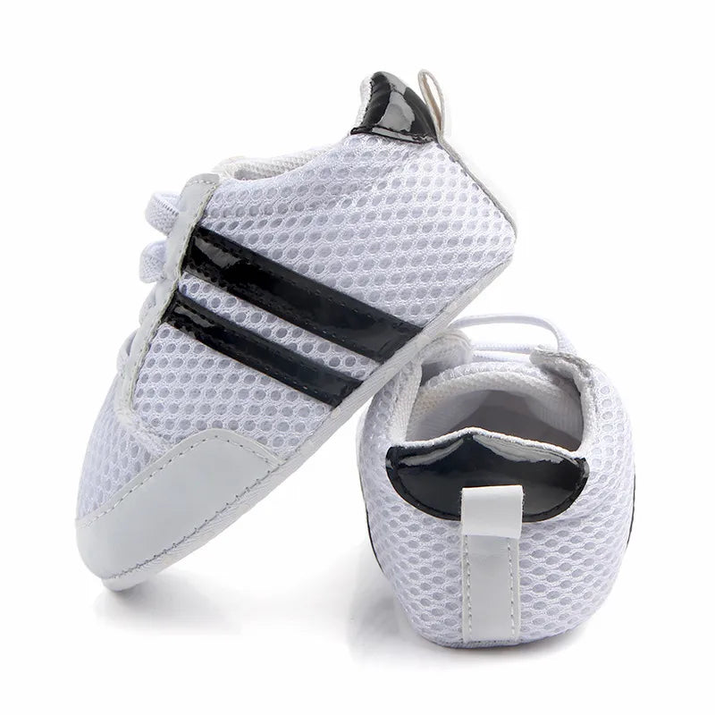 👟✨ Step into Cuteness: Baby Two Striped Sneaker – Stride in Style with Adorable Comfort!" ✨ - The Little Big Store