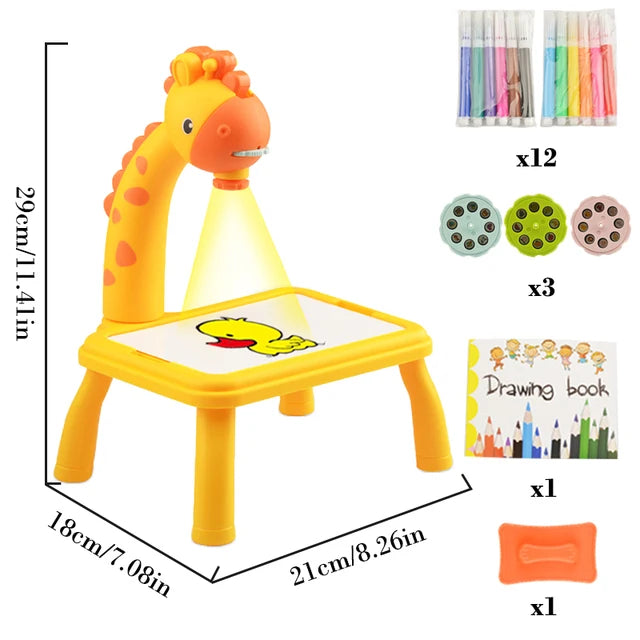 Sparkle & Create: LED Projector Painting Desk - Fun Learning for kids