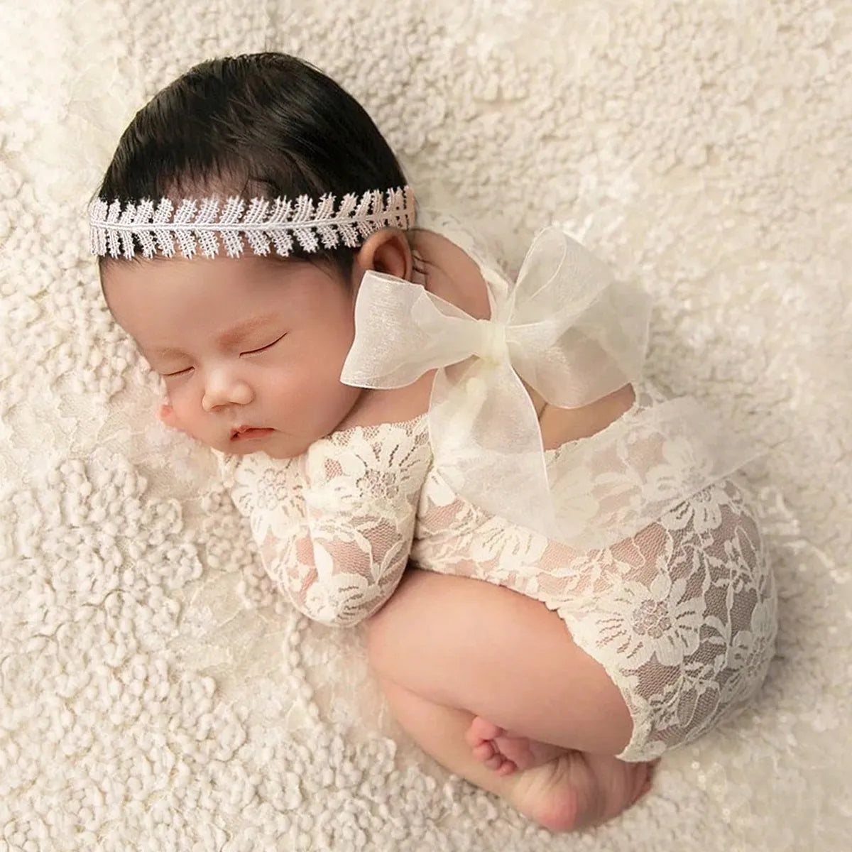 Lacy Little Darling™: Newborn Photography Outfit Set - The Little Big Store