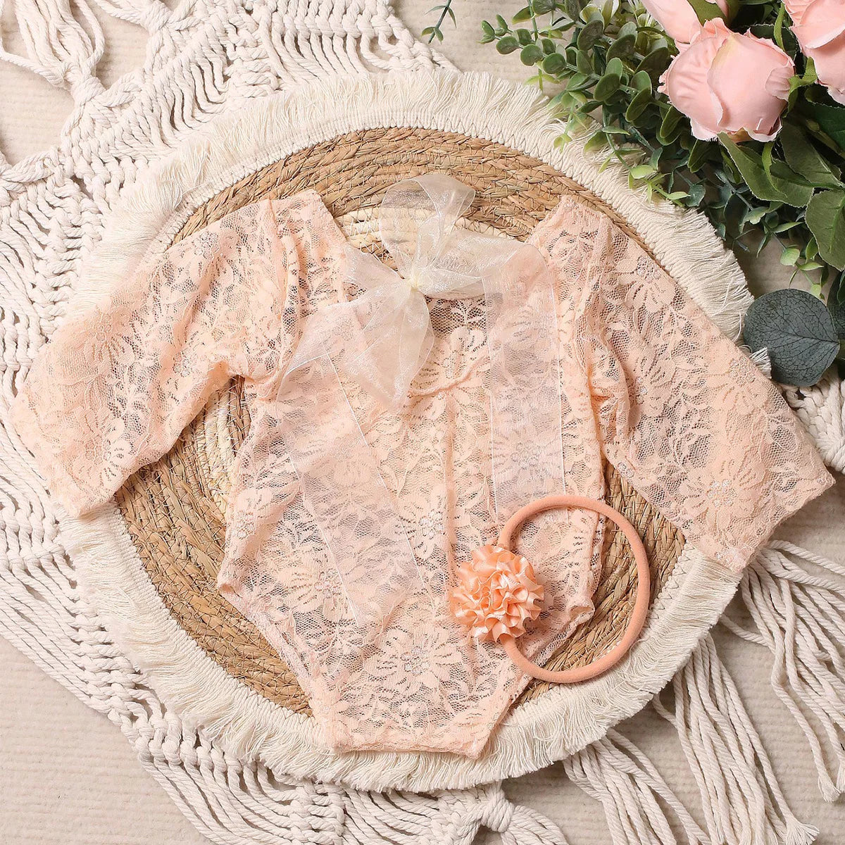 Lacy Little Darling™: Newborn Photography Outfit Set - The Little Big Store