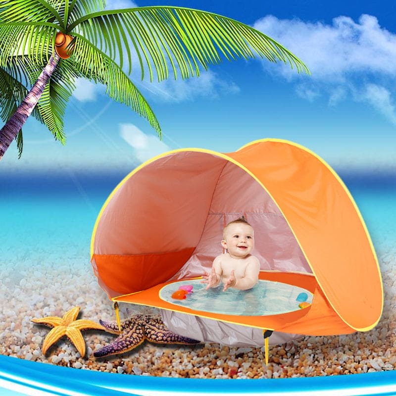 SandySprout™ Baby Beach Tent: UV Protection Sun Shelter with Pool Shade