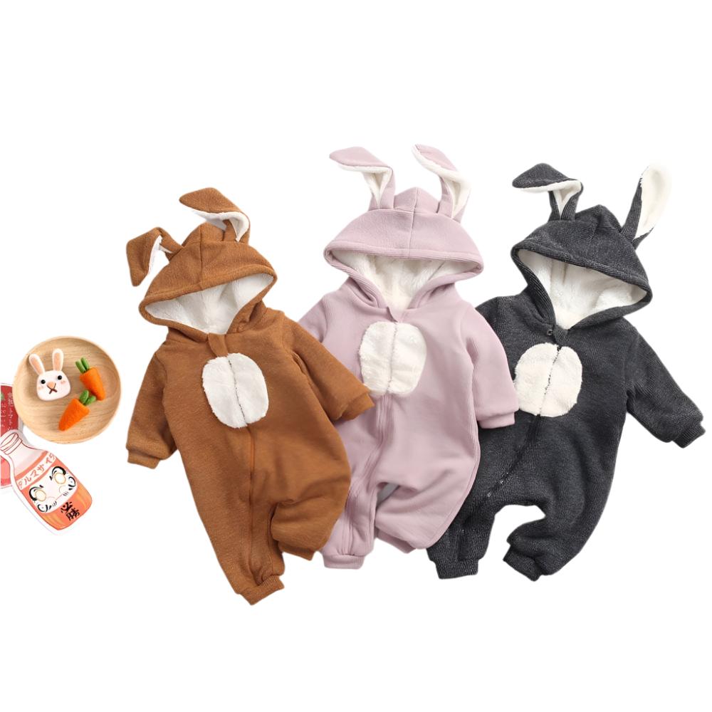 Baby Cartoon Shape Design Soft Fleece Thickened Romper In Autumn & Winter - The Little Big Store