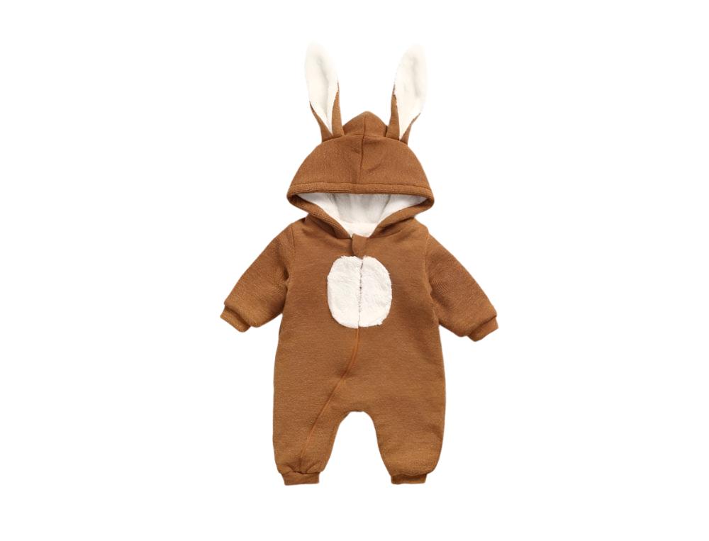 Baby Cartoon Shape Design Soft Fleece Thickened Romper In Autumn & Winter - The Little Big Store