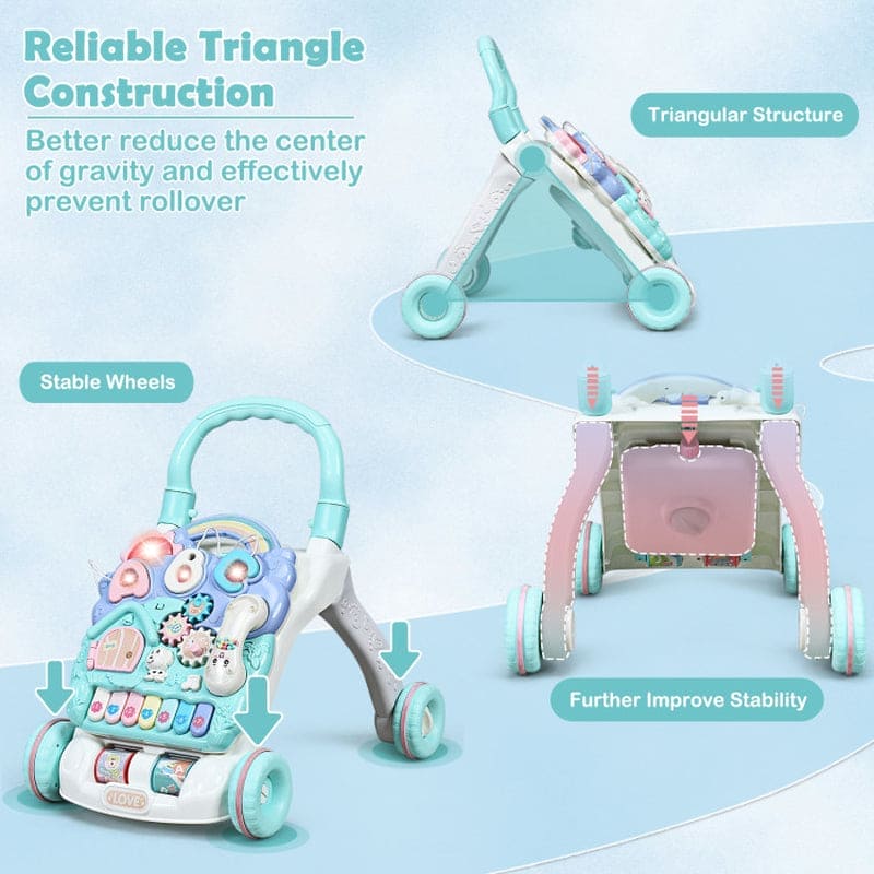 Baby Sit-To-Stand Learning Walker Toddler Musical Toy - The Little Big Store