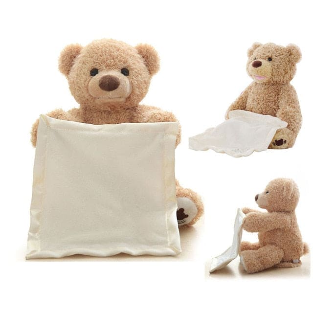 🧸🔍 Bear Hug Adventure™: Peekaboo Plush Hide & Seek Toy – Cuddly Fun Meets Surprise Playtime! 🎁💖