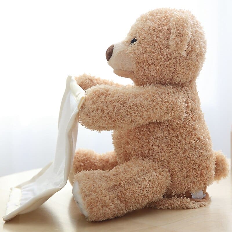 🧸🔍 Bear Hug Adventure™: Peekaboo Plush Hide & Seek Toy – Cuddly Fun Meets Surprise Playtime! 🎁💖