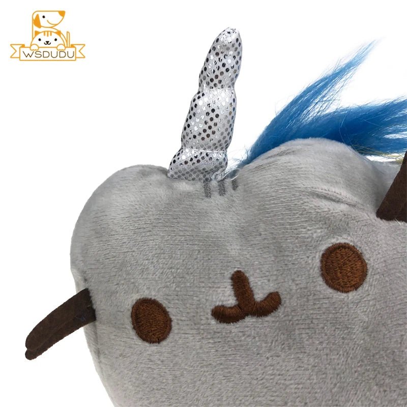Chubby Cat Cutie: Plush Kitten Pillow and Cuddly Rainbow Toy