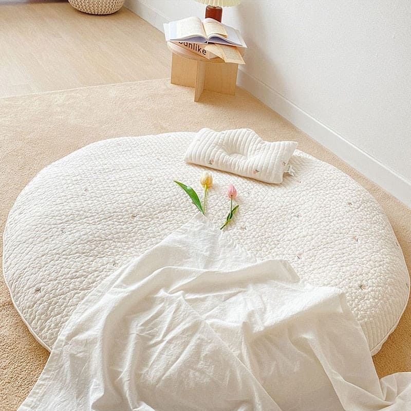 🐻 CuddleBears™: Embroidered Baby Mat for Snuggly Play 🍼